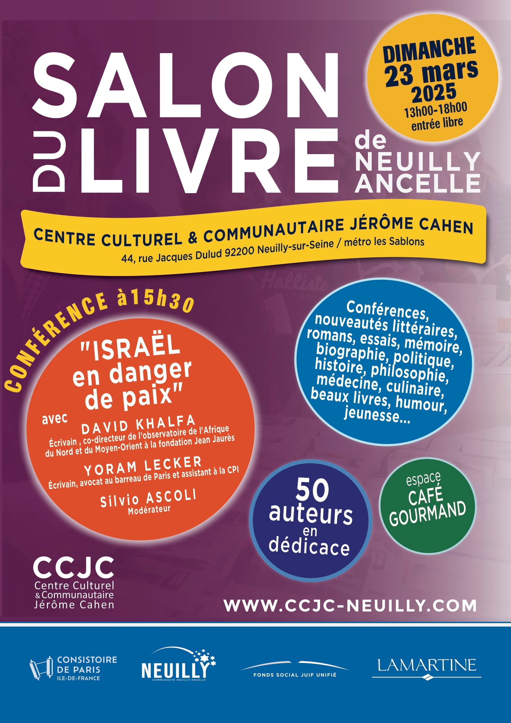 Affiche de la conférence du Salon du livre 2025